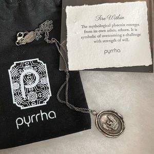 Pyrrha sterling silver necklace. “Fire Within”.